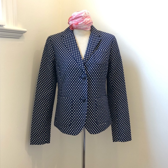 Brand new GAP royal blue Academy blazer in polka dot, US 0, fits XS - Picture 4 of 7